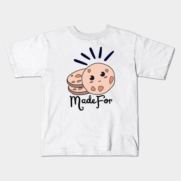 Made For Each Other Cookies and Milk Kids T-Shirt by Nutrignz